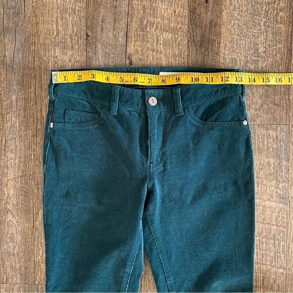 Anthropologie Pants Pilcro Teal corduroy Cotton Stretch 25 Green Boho - Picture 5 of 10